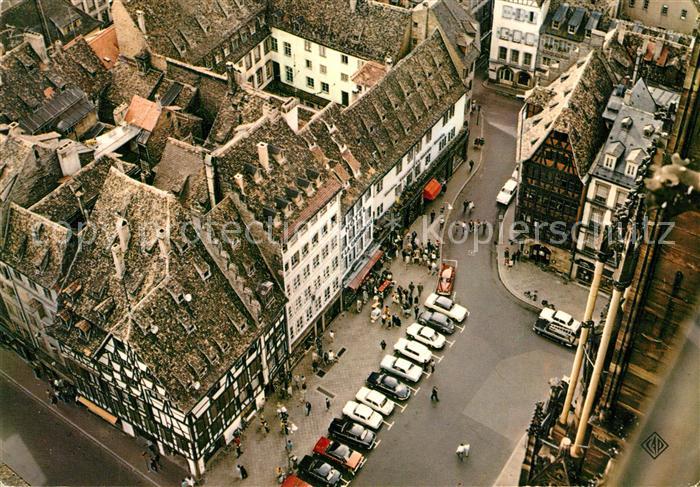 Strasbourg Alsace Les vieux toits pris du haut de la cathedrale