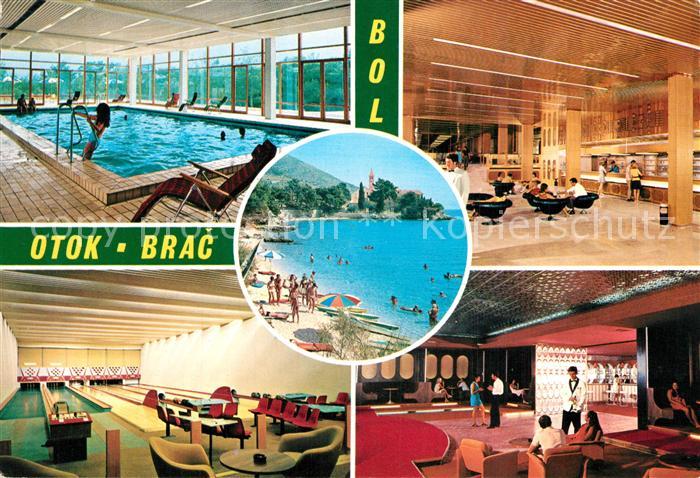 Otok Krk Hotel Bol Hallenbad Foyer Bowlingbahn Bar