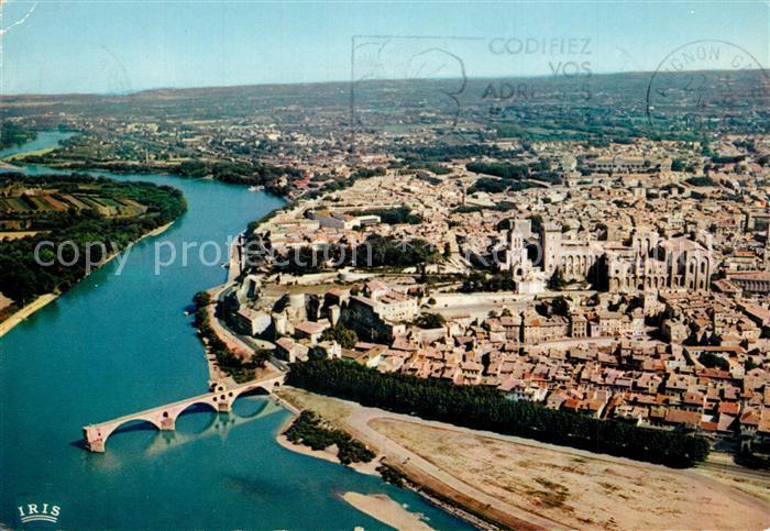 Avignon Vaucluse Vue aerienne de la Vallee du Rhone du P