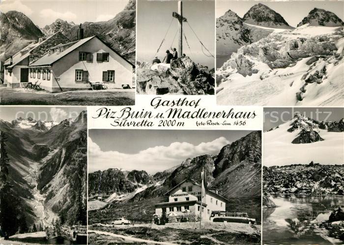 Silvretta-Hochalpenstrasse Gasthof Piz Buin und Madlenerhaus Gipfe