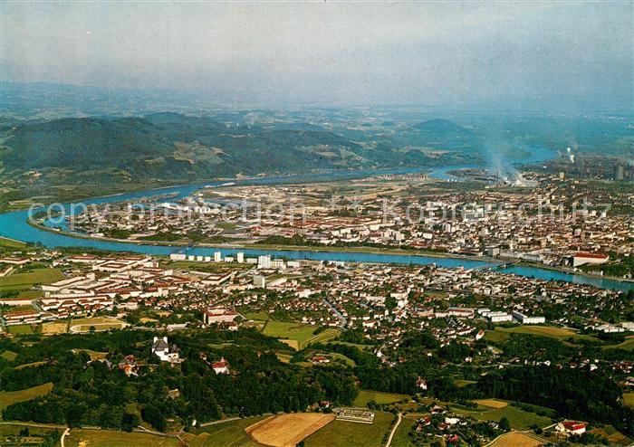 Linz Donau Fliegeraufnahme