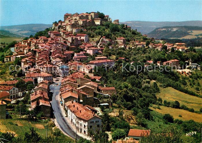 Cordes-sur-Ciel Cite Moyenageuse fondee par le Comte de Toulouse Vue generale