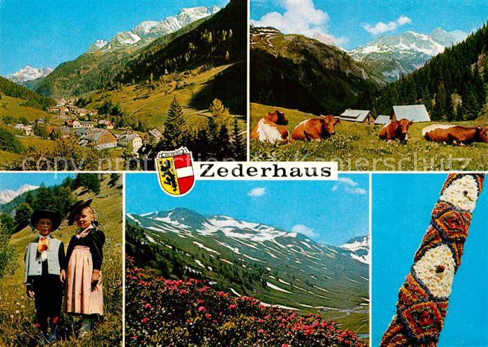 Zederhaus Panorama Kuhweide Trachtenkinder