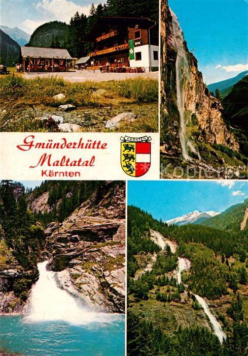 Maltatal Kaernten Gmuenderhuette Panorama Wasserfall