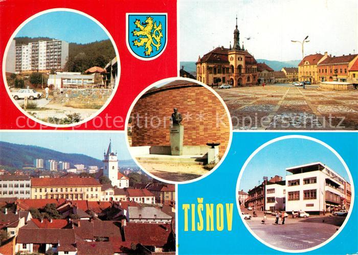 Tisnov Celkovy pohled Pomnik Klementa Gottwalda Komanskeho namesti