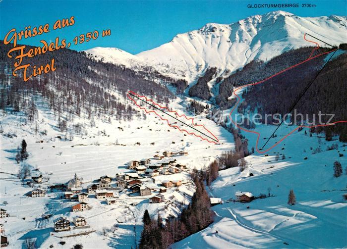 Fendels Fliegeraufnahme mit Glockturmgebirge