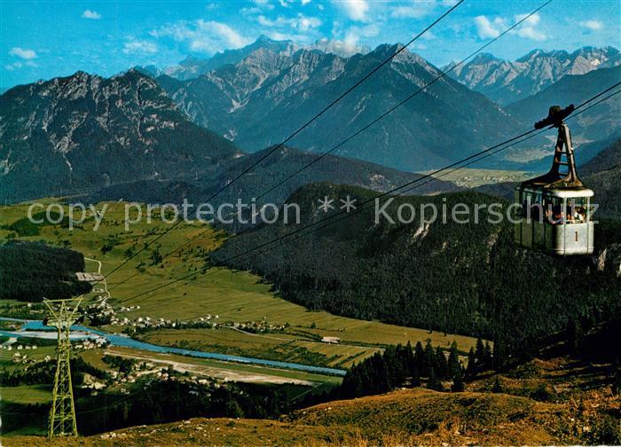 Reutte Tirol Reuttener Bergbahn mit Zugspitze und Mieminger Hochgebirge