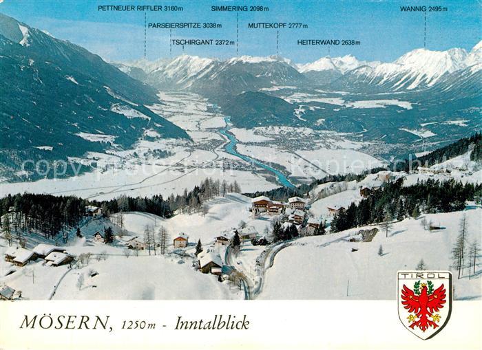 Moesern mit Telfs Mieminger Plateau und Lechtaler Alpen
