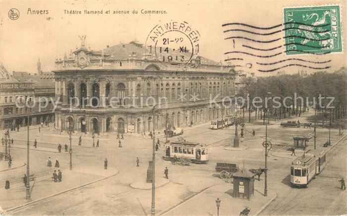 Strassenbahn Anvers Theatre Flamand Avenue du Commerce