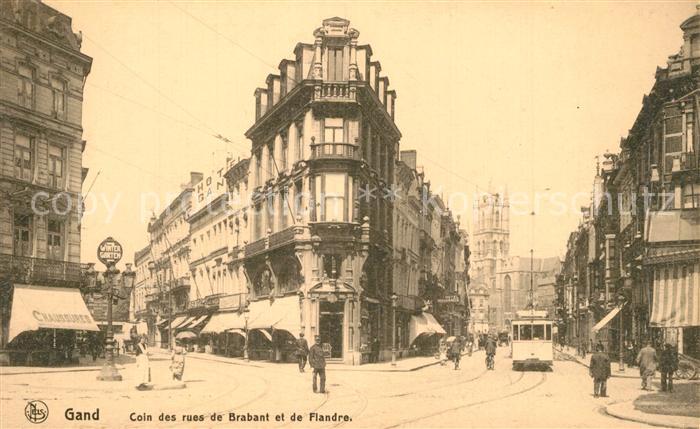 Strassenbahn Gand Coin des rues de Brabant et de Fla