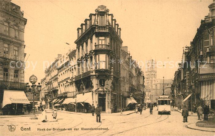 Strassenbahn Gent Hoek der Brabant en der Vlaanderenstraat