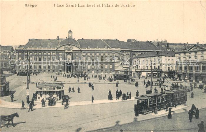Strassenbahn Liege Place Saint-Lambert Palais de Justice