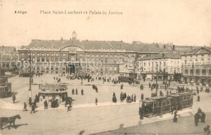 Strassenbahn Liege Place Saint-Lambert Palais de Justice