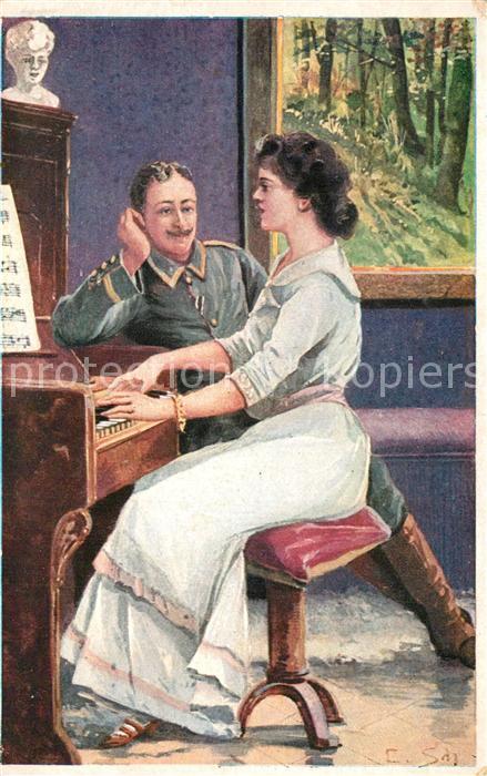 Kuenstlerkarte C. Schaller Das Lieblingslied