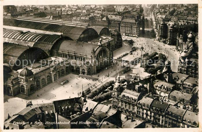 Bahnhof Frankfurt am Main Hauptbahnhof Hindenburgplatz Fliegeraufnahme