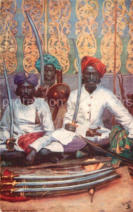 Verlag Tucks Oilette Nr. 9091 Arms Sellers Hyderabad