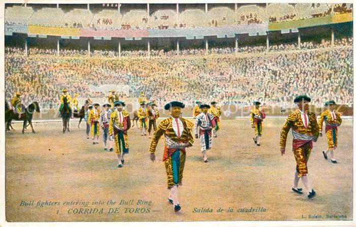Stierkampf Corrida de Toros Salida de la Cuadrilla