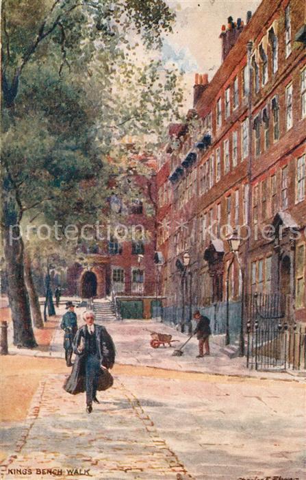 Verlag Tucks Oilette Nr. 1538 Kings Bench Walks Charles E. Flower