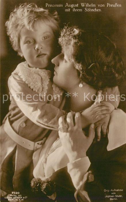Adel Preussen Prinzessin August Wilhelm mit Soehnchen