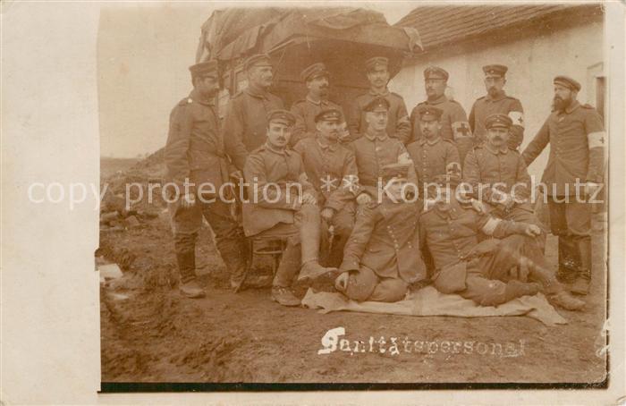 Rotes Kreuz Gruppenfoto Sanit?tspersonal Feldpost