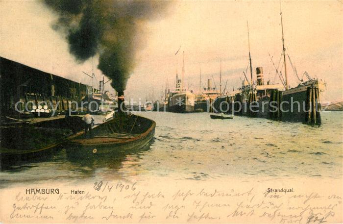 Dampfer Oceanliner Hamburg Hafen Strandquai