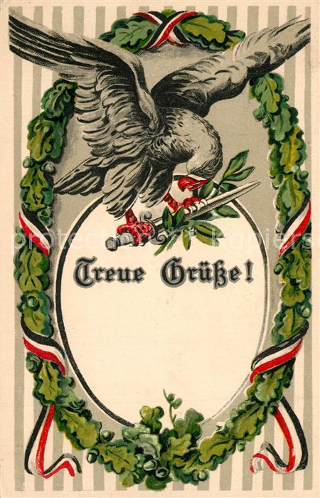 Adler Eagle Aigle Aguila Schwert Schwarz-Weiss-Rot Litho