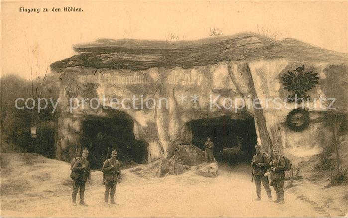 H?hlen Caves Grottes Soldaten WK1