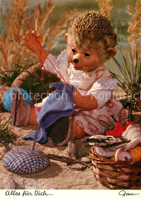 Mecki Nr. 424 Handarbeit N?hen Schere Stecknadel Fingerhut