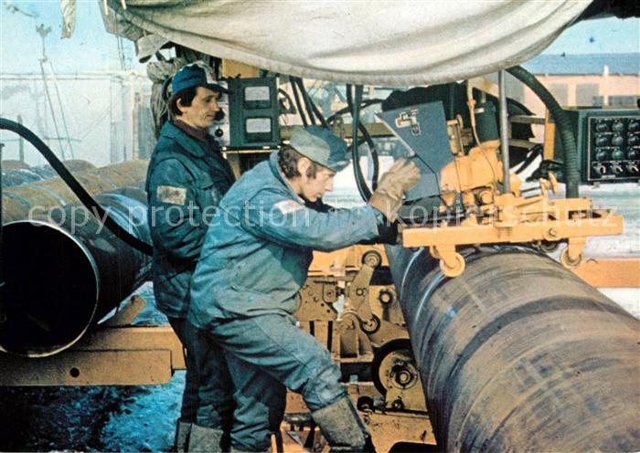 Oelfoerderung Oil Fields Druschba-Trasse Schweiibase Bauabschnit