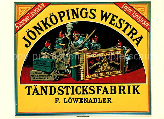 Streichholz J?nk?pings Westra T?ndsticksfabrik F. L?wenadler