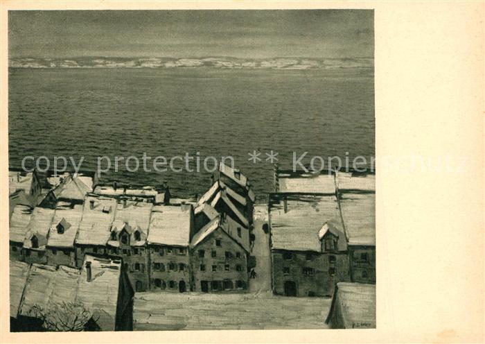 DIETER Hans (1881-1968) Bodenseekuenstler Meersburg im Winter