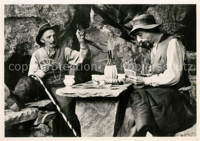 Kartenspiel-Postkarte Domenica ai Grotti di Pontebrolla Wein