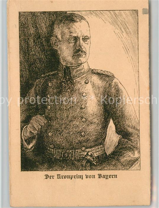 Adel Bayern Kronprinz Kapit?n von M?ller K?nstlerkarte Karl Bauer