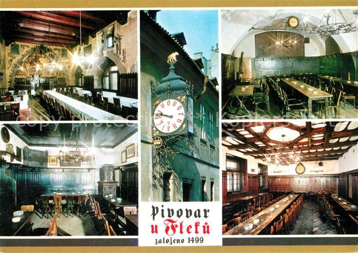 Praha Prahy Prague Pivovar U Fleku Brauerei Gaststaette Restaurant