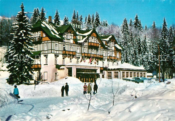 Spindleruv Mlyn Spindlermuehle Hotel Savoy Krkonose Riesengebirge im Winter