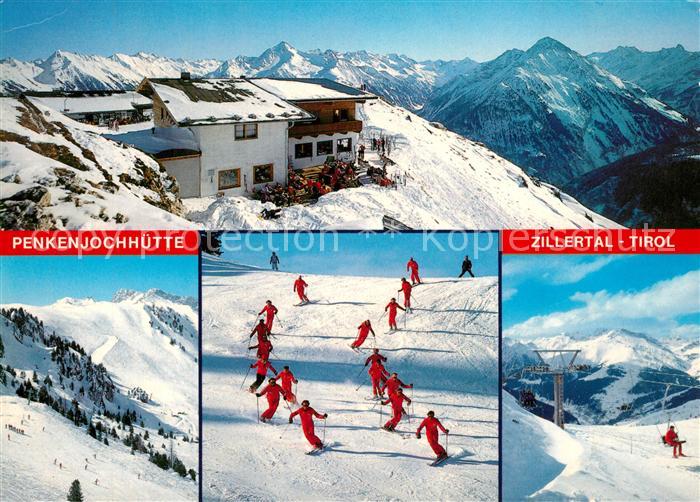 Mayrhofen Zillertal Penkenjochhuette Skigebiet Penken Winterpanorama Alpen