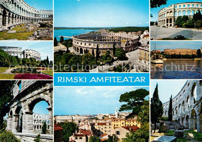 Pola Pula Croatia Rimski Amfiteatar Ruinen Amphitheater Stadtpanorama
