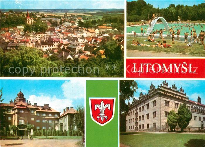 Litomysl Celkovy pohled Koupaliste Gymnasium Zamek