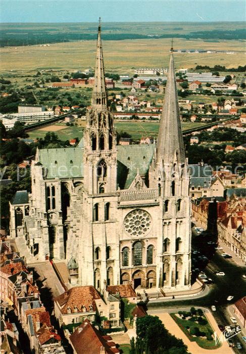 Chartres 28 Cathedrale XII siècle vue aérienne