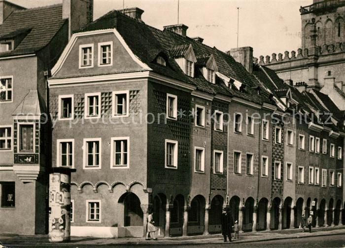 Poznan Posen Historische Haeuser in der Altstadt