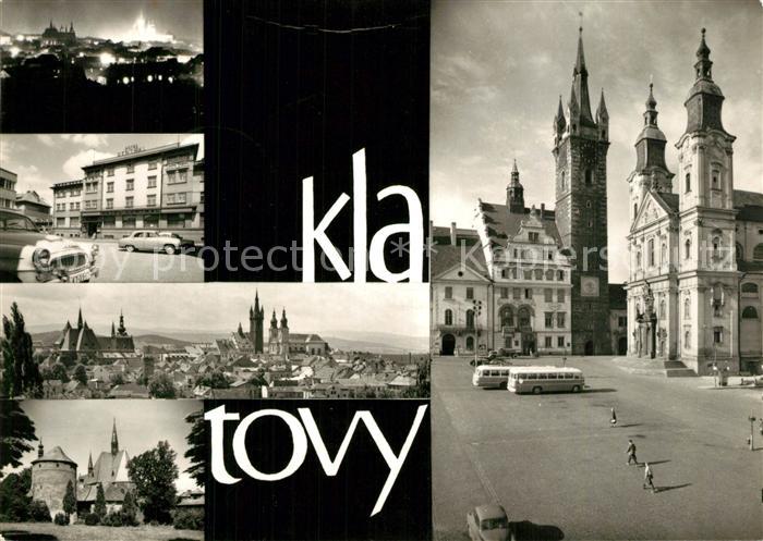 Klatovy Stadtbild mit Kirchen Marktplatz Jesuitenkirche Schwarzer Turm Schloss