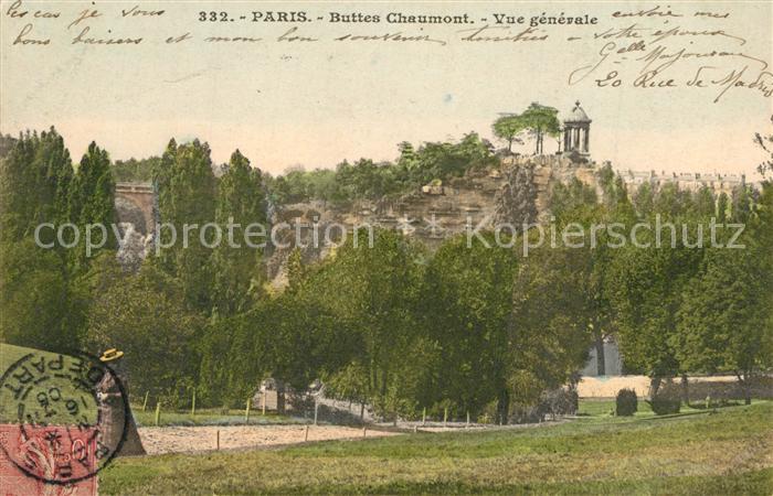 Paris Buttes Chaumont vue Generale