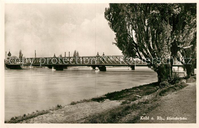 Kehl Rhein Rheinbruecke Uferpartie