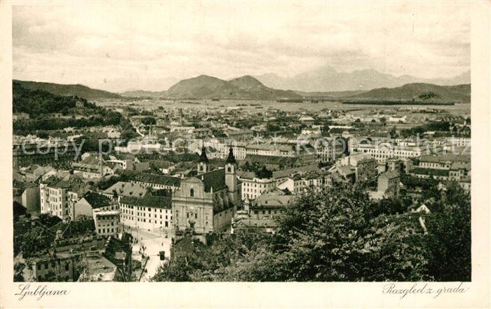Ljubljana Laibach Stadtpanorama