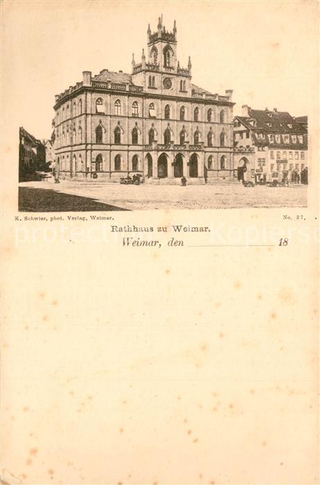 Weimar Thueringen Rathaus Deutsche Reichspost