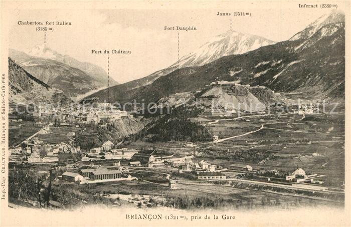Briancon Vue Generale et les Alpes