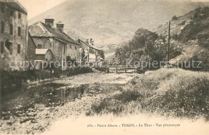 Thann Haut Rhin Elsass La Thur vue pittoresque