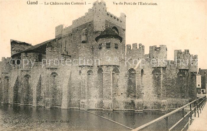 Gand Belgien Chateau des Comtes I vu du Pont de l'Exécution