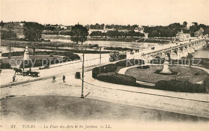 Tours Indre-et-Loire Place des Arts et les Jardins
