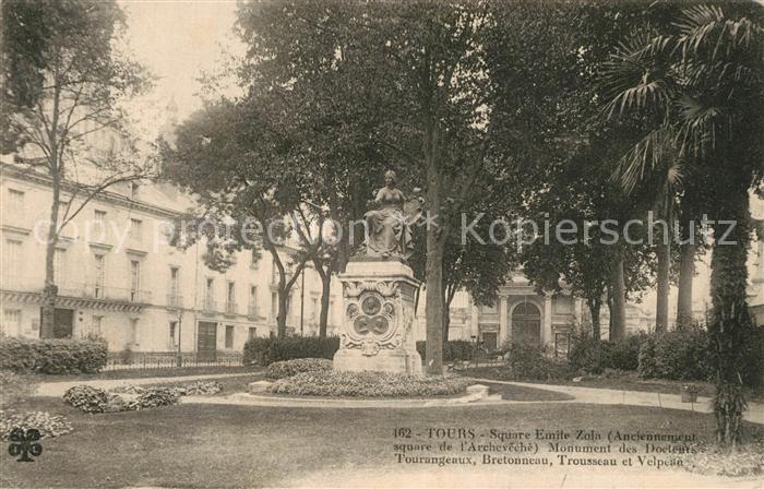 Tours Indre-et-Loire Square Emile Zola Monument